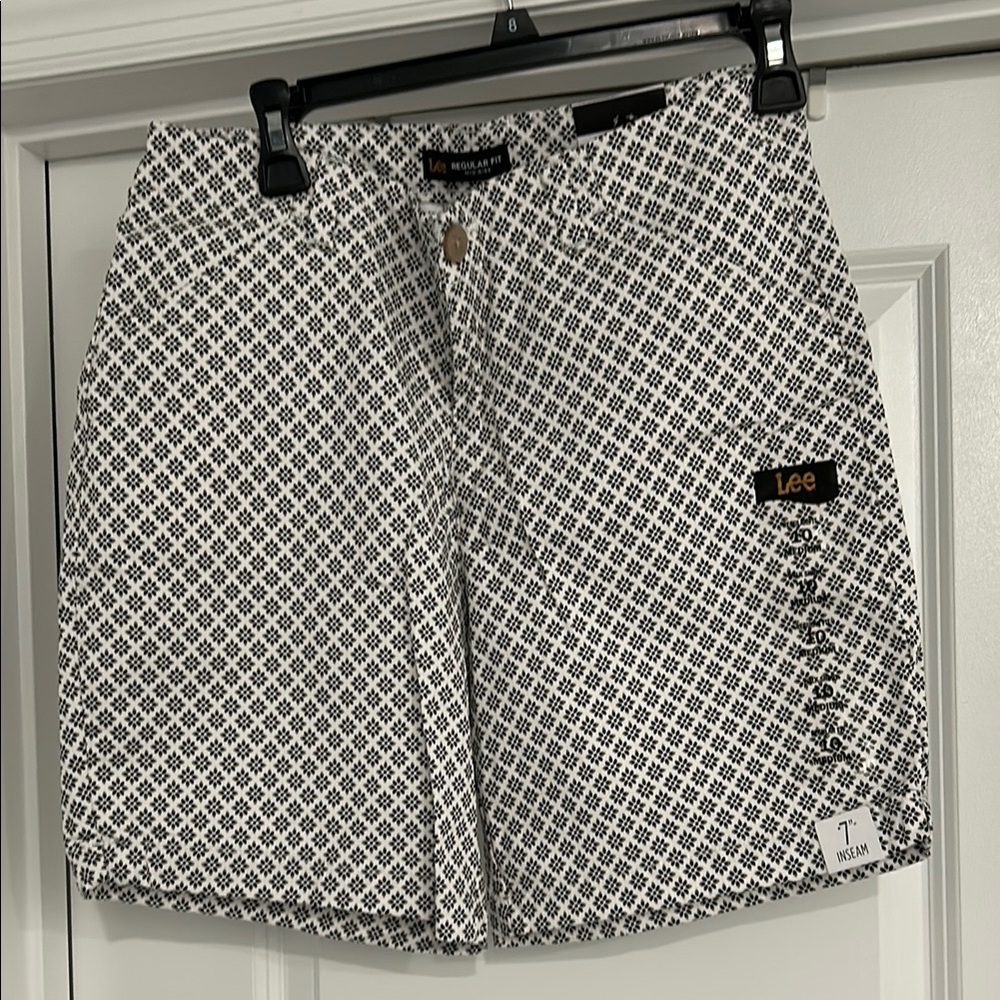 Lee Black and White Checkerboard Bermudas